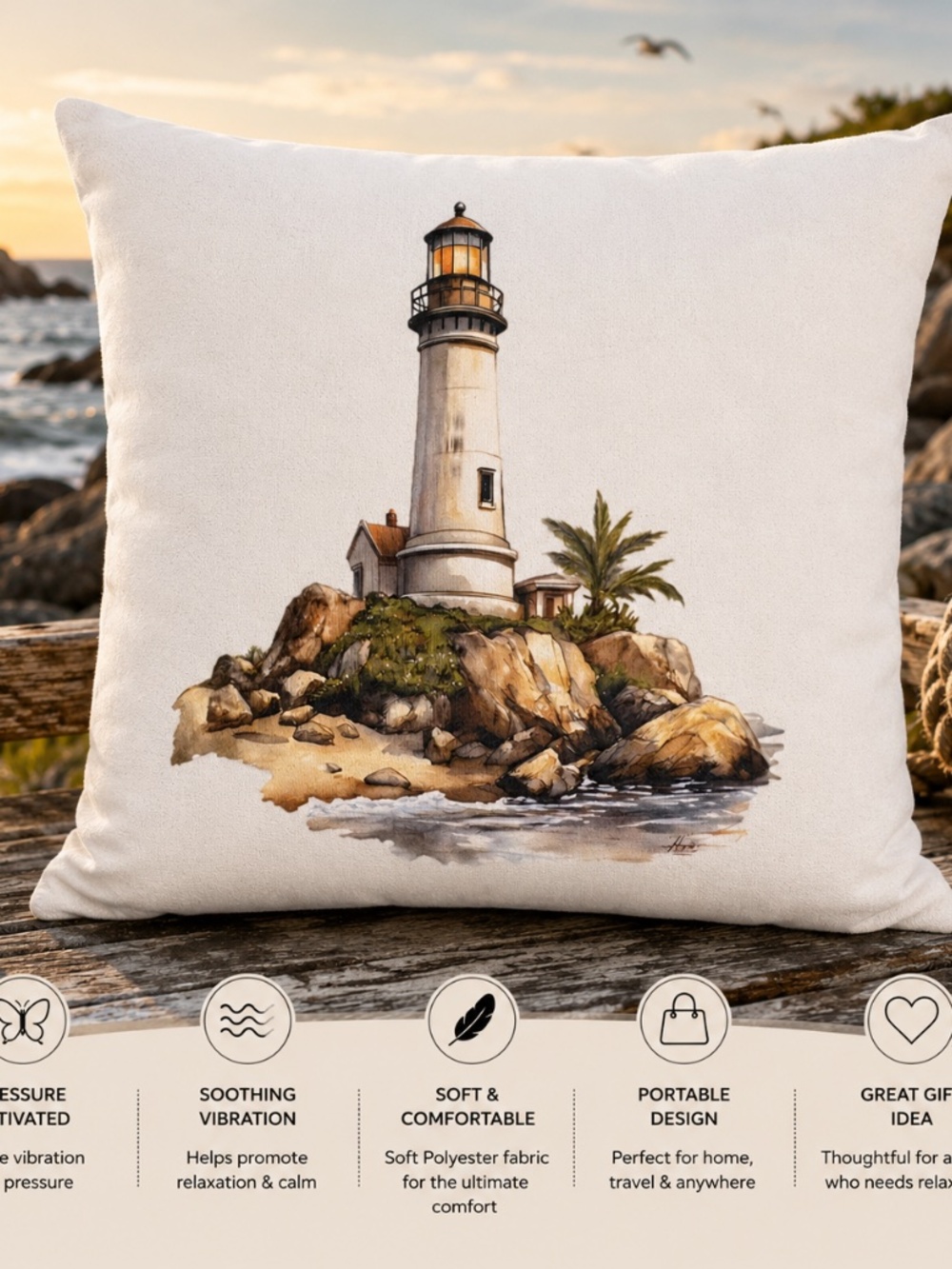 Lighthouse #1 Pressure Activated Massage Pillow